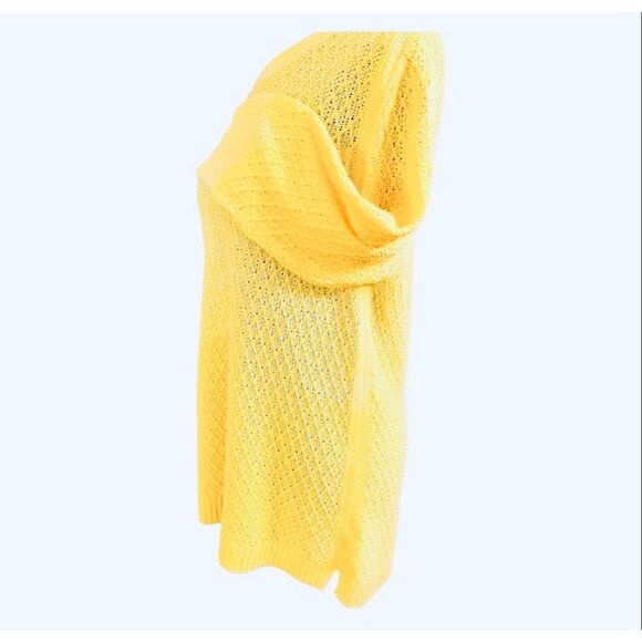 Talbots Yellow Open-Knit Crewneck Sweater | Fall Layering Essential - Picture 12 of 15